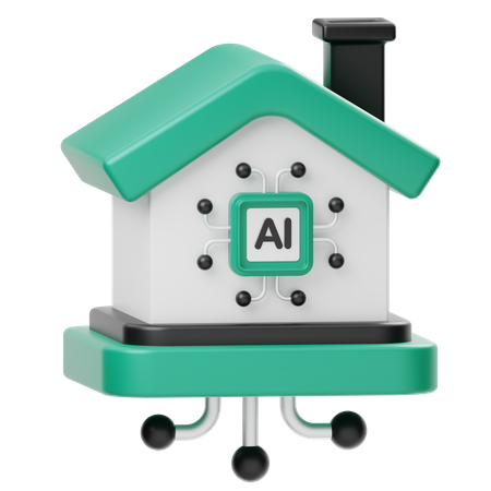 Casa inteligente ai  3D Icon