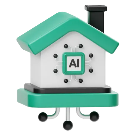 Casa inteligente ai  3D Icon