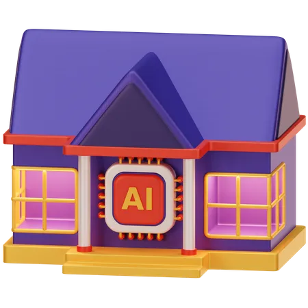 Casa inteligente ai  3D Icon