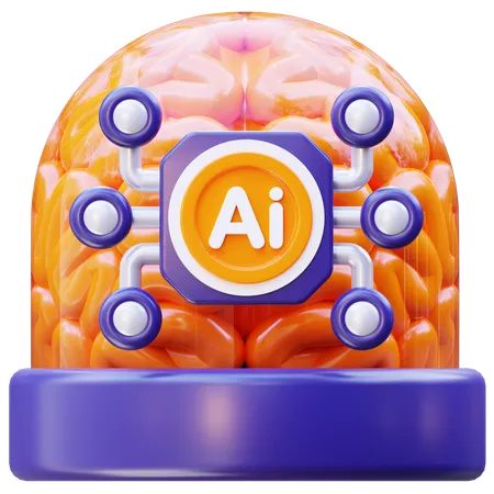 Ai Cérebro  3D Icon