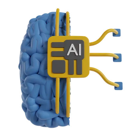 Ai Cérebro  3D Icon