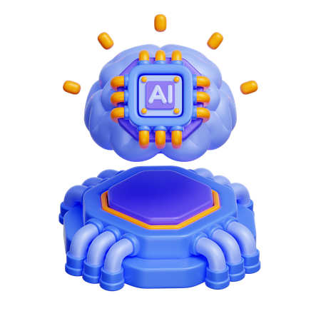 Ai Cérebro  3D Icon