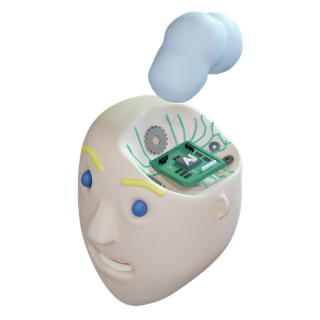 Tem chip cerebral  3D Icon