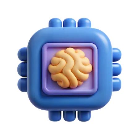 Tem chip cerebral  3D Icon