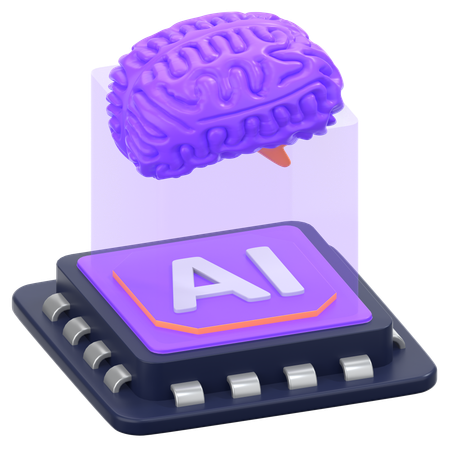 Tem chip cerebral  3D Icon