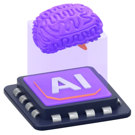 Tem chip cerebral  3D Icon