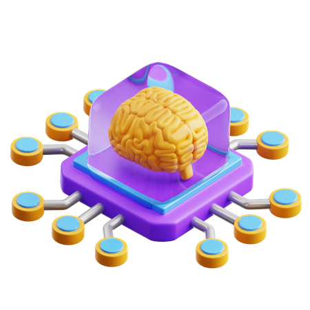 Tem chip cerebral  3D Icon