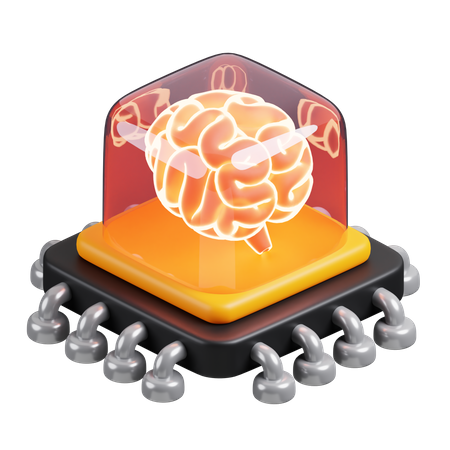 Tem chip cerebral  3D Icon