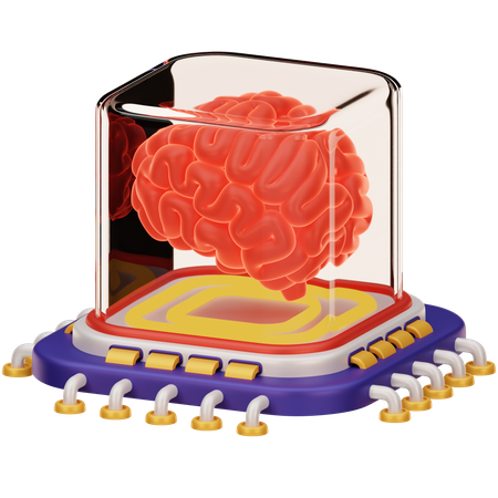 Tem chip cerebral  3D Icon