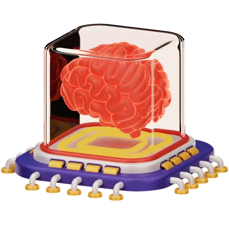 Tem chip cerebral  3D Icon