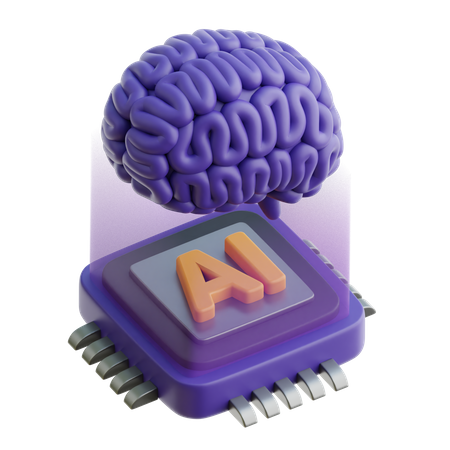 Tem chip cerebral  3D Icon