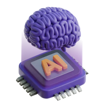 Tem chip cerebral  3D Icon