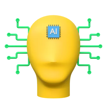 Cerebro humano ai  3D Icon