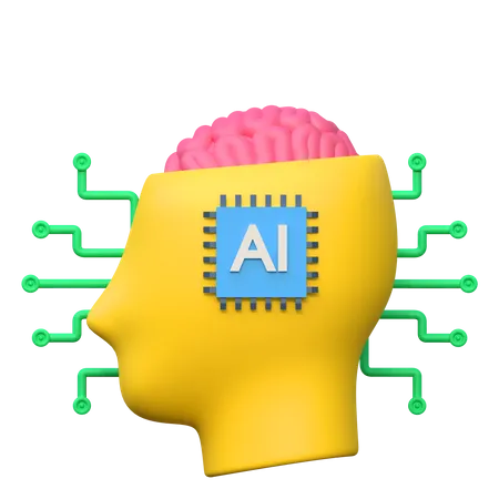 Ai cérebro humano  3D Icon