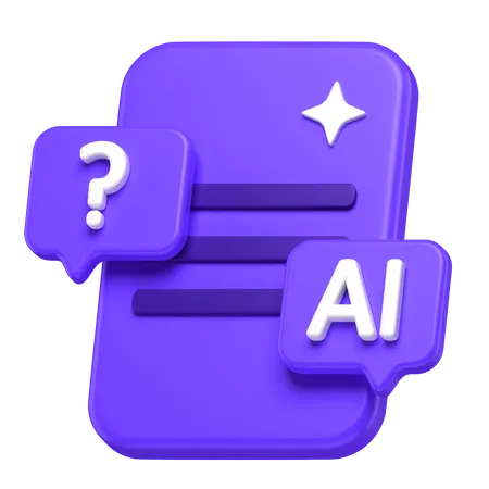 3 D Icon Of An Ai Chatbot Conversation On A Mobile Phone 3D Icon