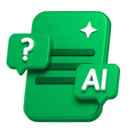 3 D Icon Of An Ai Chatbot Conversation On A Mobile Phone 3D Icon