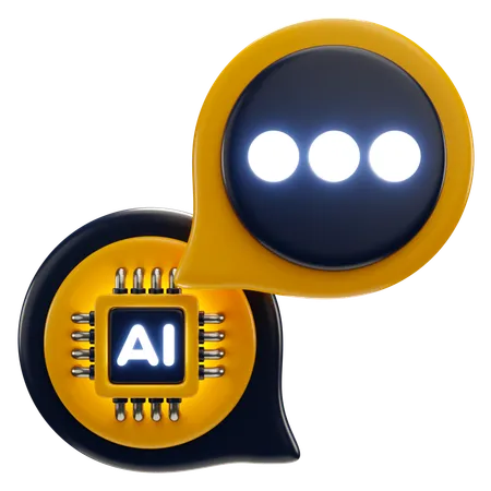 3 D Icon Illustration Of AI Chat 3D Icon