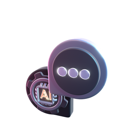 AI채팅  3D Icon