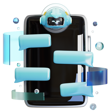 AI채팅  3D Icon
