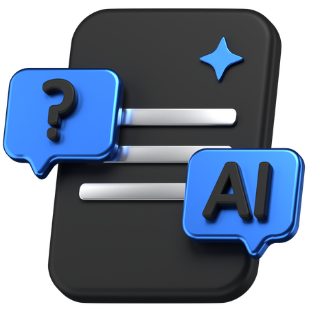 Chat de IA  3D Icon