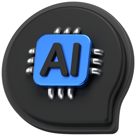 Chat de IA  3D Icon