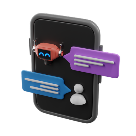 Chat de IA  3D Icon