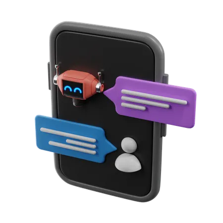 Chat de IA  3D Icon