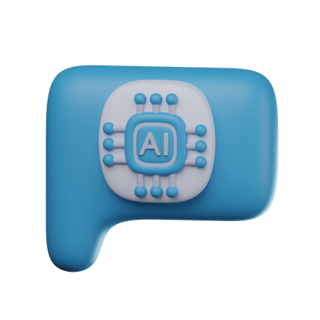 Chat de IA  3D Icon