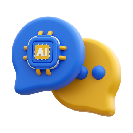 Bate-papo com IA  3D Icon