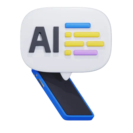 3 D AI Chat Bot Illustration 3D Icon