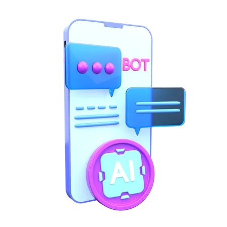 Ai Chat Bot  3D Icon