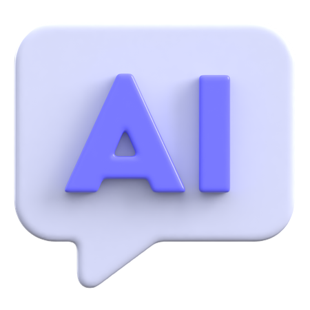 Ai Chat Bubble  3D Icon