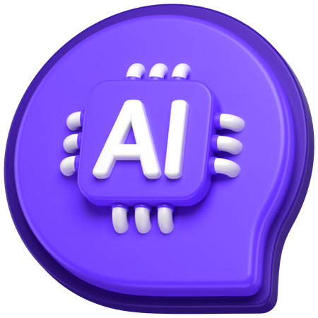 Ai Chat Bubble  3D Icon