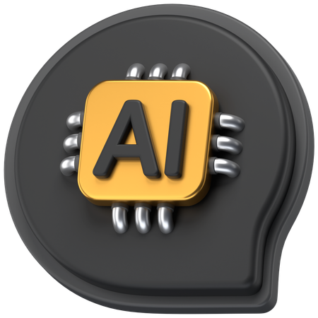 Ai Chat Bubble  3D Icon