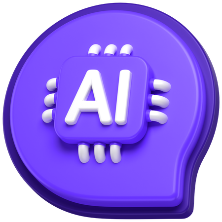 Ai Chat Bubble  3D Icon