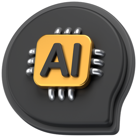 Ai Chat Bubble  3D Icon