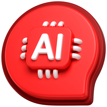 Ai Chat Bubble  3D Icon