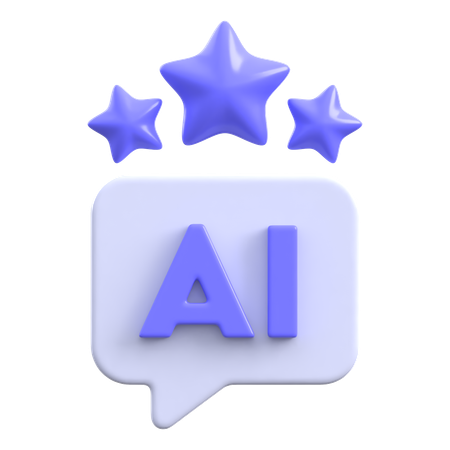 Discurso de bate-papo de IA  3D Icon