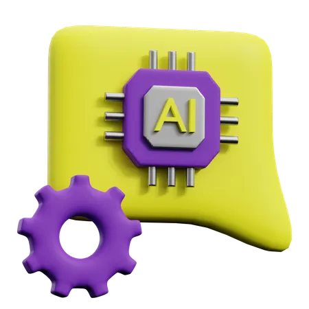 Ai Chat Setting  3D Icon