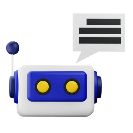 3 D Ai Chatbot Illustration With Alpha Background 3D Icon