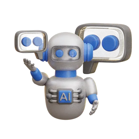Ai Chatbot Communication Robot  3D Icon