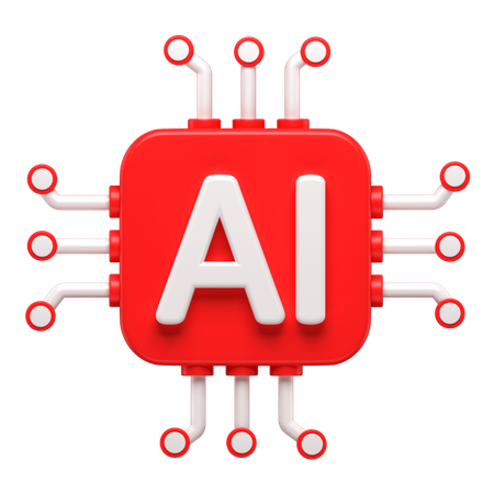 AI 칩  3D Icon