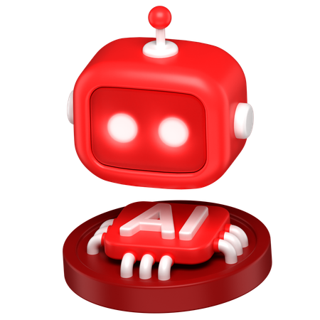 AI 칩  3D Icon