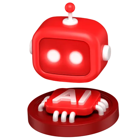 AI 칩  3D Icon