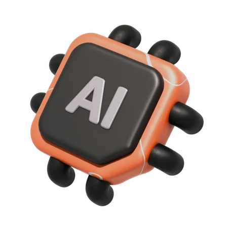 AI Chip  3D Icon