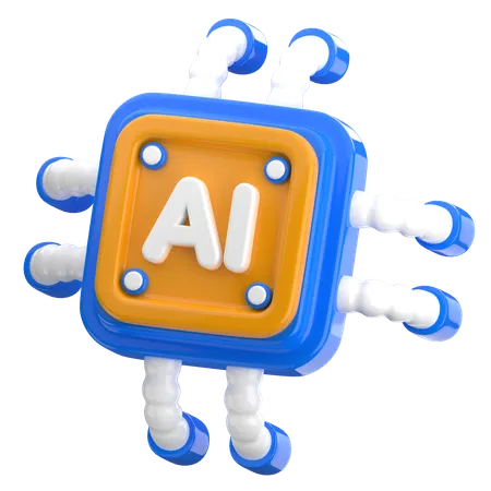 AI 칩  3D Icon