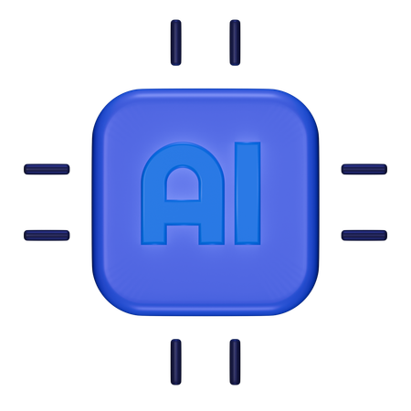 AI 칩  3D Icon