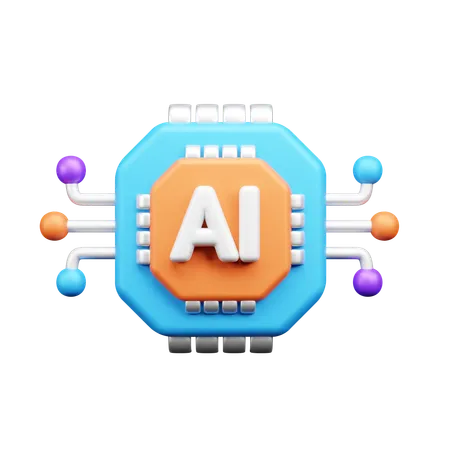 Ai chip  3D Icon