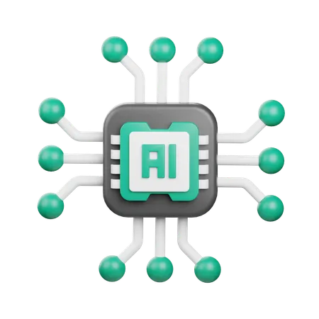 Ai chip  3D Icon