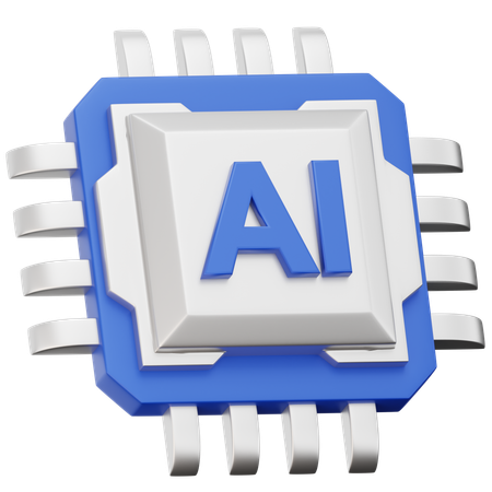 AIチップ  3D Icon